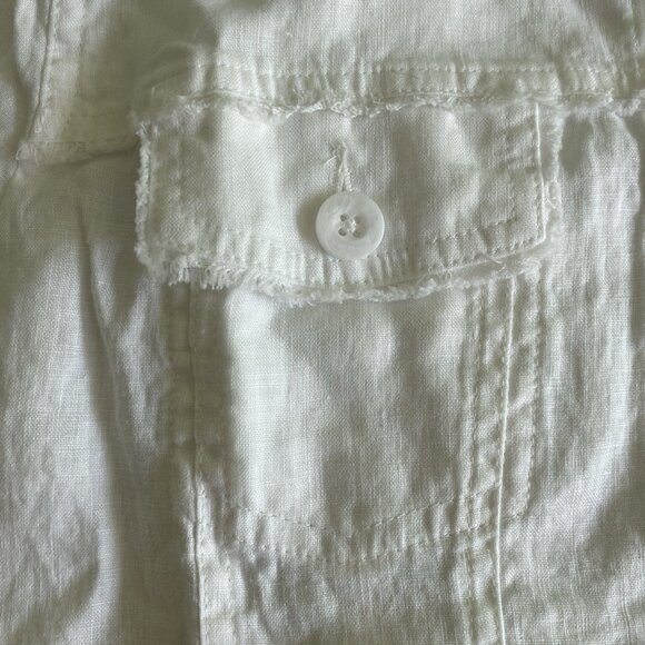 Tommy Bahama Women’s Jacket White Linen Two Palms Raw Edge $138 MSRP w/ GB logo - Picture 8 of 10